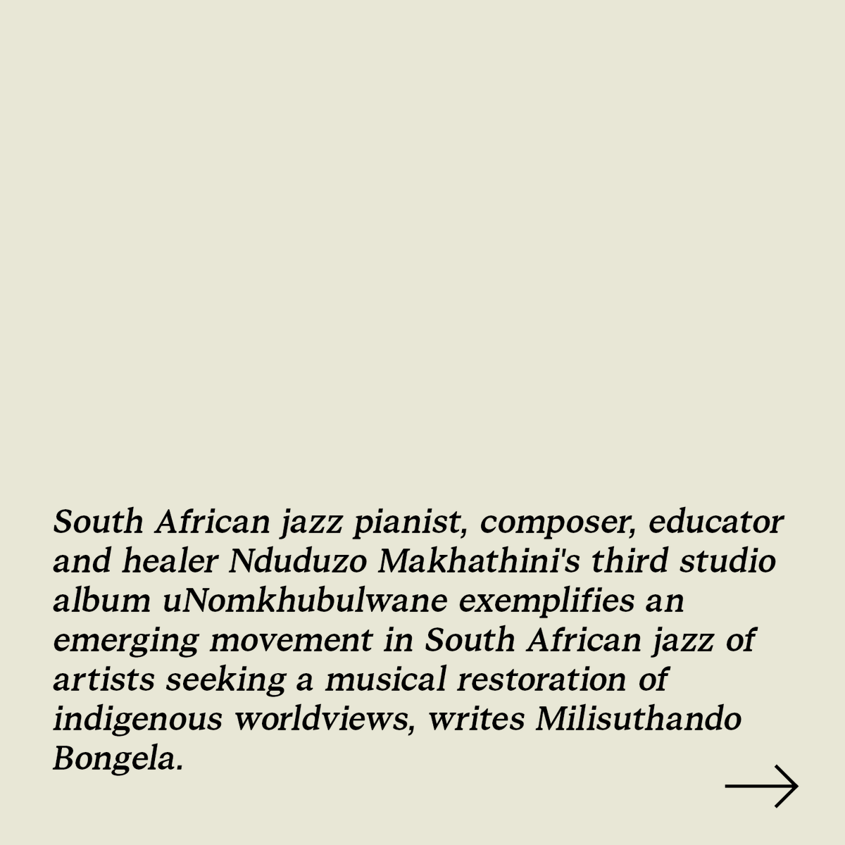 AFREMoyaMag's tweet photo. In her review of his latest album, writer Milisuthando Bongela places jazz pianist Nduduzo Makhathini at the heart of a contemporary movement of South African artists creating a musical restoration of indigenous worldviews. Read it in full: https://t.co/K36zvU7wOc https://t.co/YU0EEPgM5F