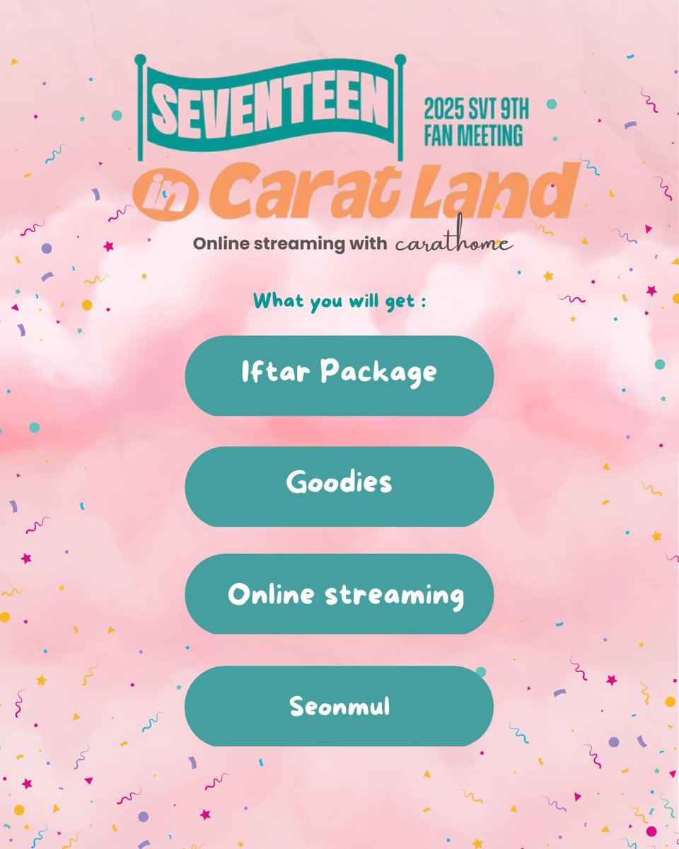 Carathome_'s tweet photo. Caratdeul, annyeong!
Calling out all Carats Garut for Nobar Seventeen in Caratland Vol.2 with Carathome

SVT 9th FAN MEETING <CARAT LAND>
📍 Beri Kopi Garut
🗓️ 21 Maret 2025
⏰ 02.30 PM - END
👚 Dress Up Like Your Bias

Reservasi :
https://t.co/SaDdzySyiY https://t.co/wf6rI955DR