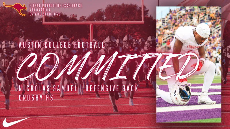 I’m beyond grateful for my teammates and the phenomenal coaching staff who push and supported me.<a href="/CoachJoeWillis/">Joe Willis</a> I’m fully committed to this team and excited for what’s ahead.<a href="/Coach_Love8/">George Love</a> <a href="/RoosFootball/">Austin College ’Roos Football</a> #GOROOS