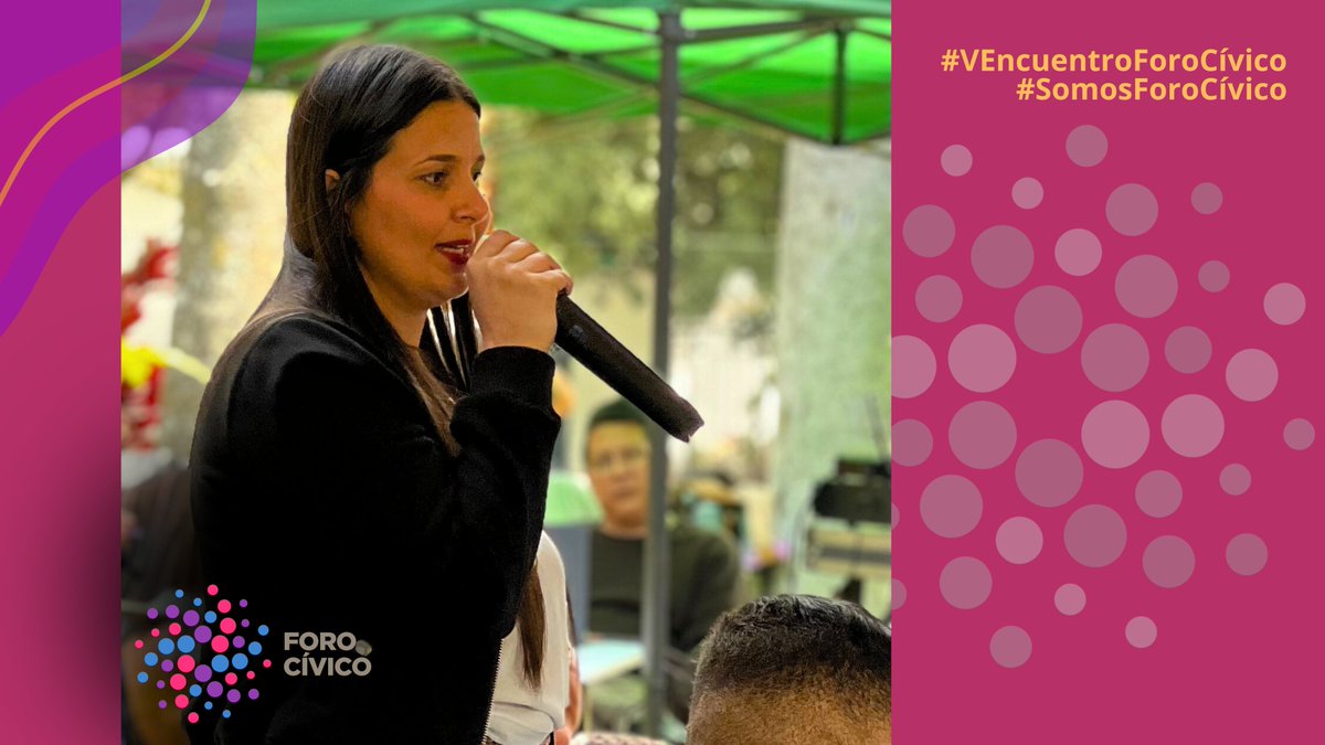 ForoCivicoVzla's tweet photo. #VEncuentroForoCívico Laura El Halabí, coordinadora del Grupo Germinal Monagas, afirma con entusiasmo: "Creo en el trabajo del @ForoCivicoVzla, por eso estoy aquí". Es fundamental enfocarse en la formación y capacitación de las nuevas generaciones, "hay que mirar el futuro”. https://t.co/M32FXr3vLG