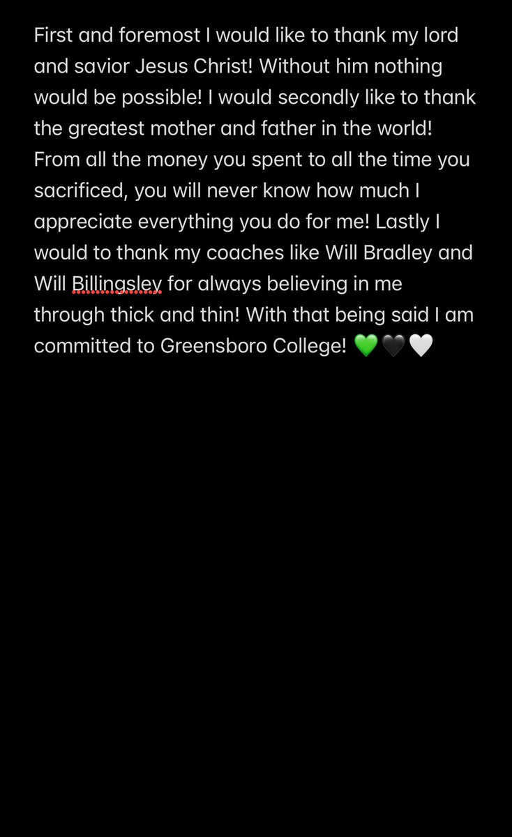 Vanderlei Baldwin (@vanderleibaldw1) on Twitter photo 1,000% Committed! <a href="/GC_Pride_Fball/">Greensboro College Football</a> 💚🖤🤍 ✝️AGTG
@CoachHartman_GC <a href="/CoachTorain_16/">Maurice Torain</a> <a href="/coach_card/">Tyler Card</a> <a href="/CoachJBurt/">Coach Burton</a> <a href="/KRWallaceFB/">Kevin Wallace, Ed.D</a> <a href="/WF_Football/">West Forsyth Football</a> <a href="/willbradleysp/">Will Bradley Sports Performance</a> <a href="/blt_different/">Built Different</a> 1,000% Committed! <a href="/GC_Pride_Fball/">Greensboro College Football</a> 💚🖤🤍 ✝️AGTG
@CoachHartman_GC <a href="/CoachTorain_16/">Maurice Torain</a> <a href="/coach_card/">Tyler Card</a> <a href="/CoachJBurt/">Coach Burton</a> <a href="/KRWallaceFB/">Kevin Wallace, Ed.D</a> <a href="/WF_Football/">West Forsyth Football</a> <a href="/willbradleysp/">Will Bradley Sports Performance</a> <a href="/blt_different/">Built Different</a>
