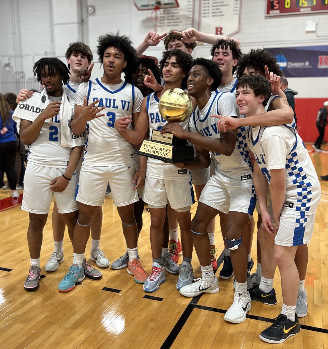 Kevin Emmons (@officialkemmons) on Twitter photo No. 2 Paul VI celebrates its 58-54 win over top-ranked Camden in the Camden County Tournament final at Rutgers-Camden on Monday night. The Eagles lost to Camden twice in the regular season by a combined 31 points. <a href="/SJSportsZone/">South Jersey Sports Zone</a> π No. 2 Paul VI celebrates its 58-54 win over top-ranked Camden in the Camden County Tournament final at Rutgers-Camden on Monday night. The Eagles lost to Camden twice in the regular season by a combined 31 points. <a href="/SJSportsZone/">South Jersey Sports Zone</a> π