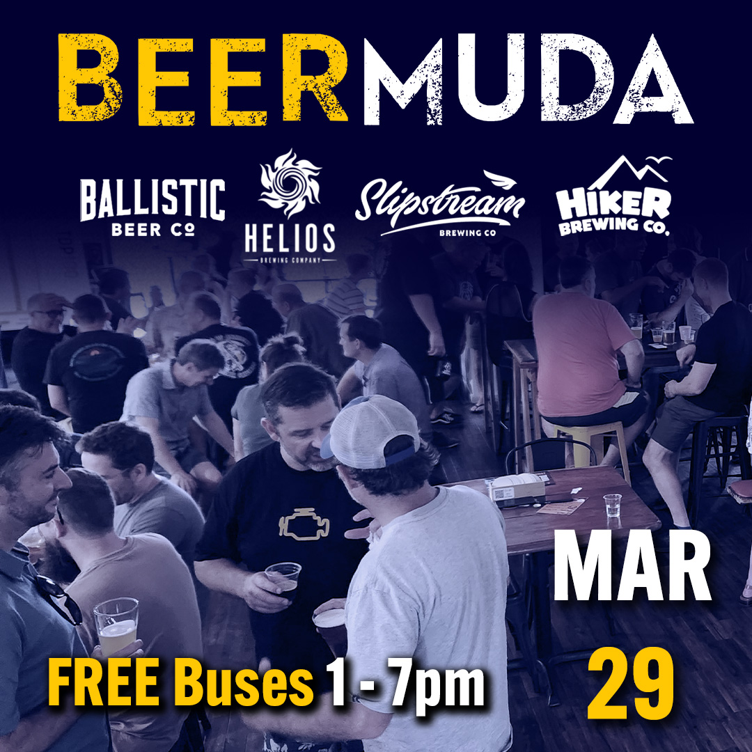 Beermuda is back! 🍺🚌 Jump on a free bus between Helios, Slipstream Brewing Company, Hiker Brewing Co, and Ballistic Salisbury on March 29th between 1-7pm.

#brisbane #beer #brewery #queensland #heliosbrewing