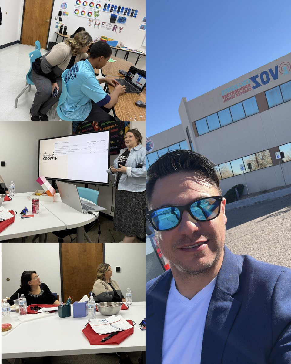 MrCoachEli's tweet image. It was a great morning with some of our @TeachPlusNM Change Agents as they got to see first hand the innovation at @vozcollegiate! Thank you to @RIsaacRivas and his team for being such welcoming and engaging hosts! 

#TeachPlus #ChangeAgent #innovation #ExcellenceInEducation…