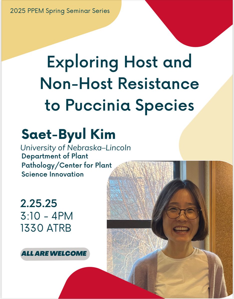 Saet-Byul Kim (@cutebyul81) on Twitter photo I’m honored and excited to present my lab projects at ISU! <a href="/LibiaGomezT/">Libia F. Gómez-Trejo</a> <a href="/UNL_PSI/">UNL PSI</a> <a href="/UNL_PlantPath/">UNL Department of Plant Pathology</a> I’m honored and excited to present my lab projects at ISU! <a href="/LibiaGomezT/">Libia F. Gómez-Trejo</a> <a href="/UNL_PSI/">UNL PSI</a> <a href="/UNL_PlantPath/">UNL Department of Plant Pathology</a>