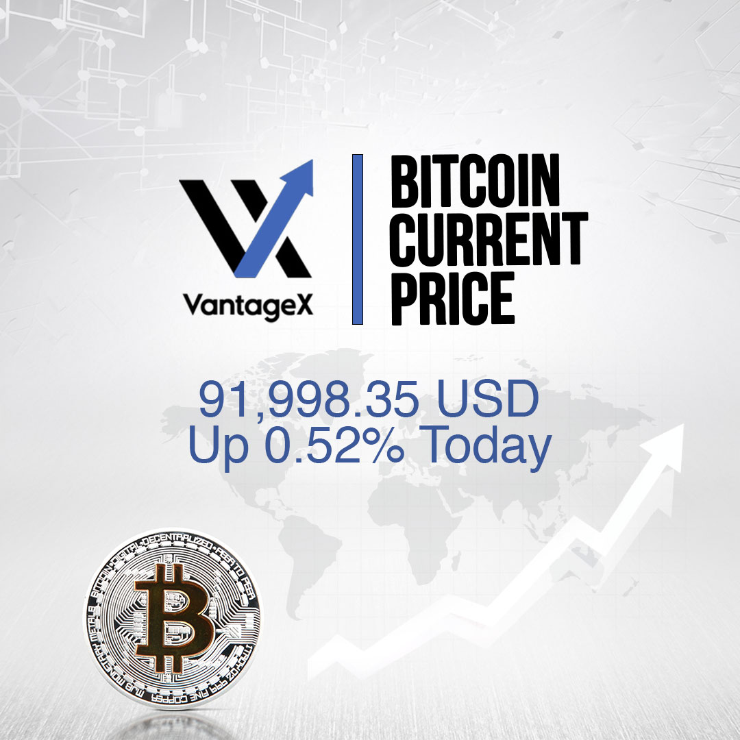 Bitcoin is up half a percent today, currently sitting at $91,998.35 USD.

#bitcoin #cryptocurrency #vantagex