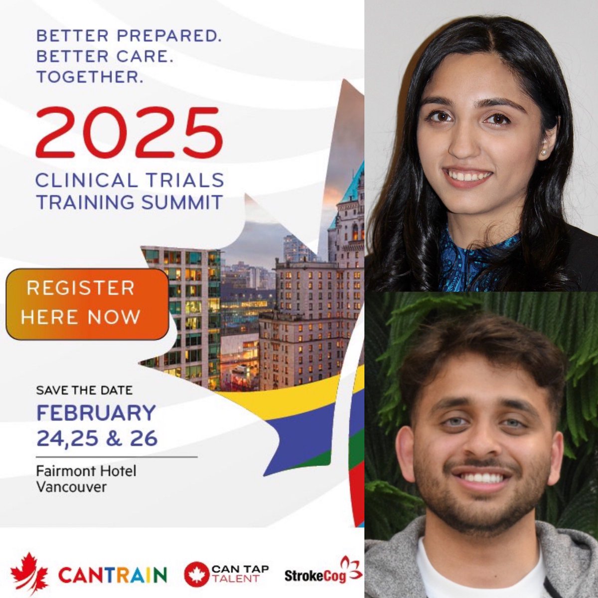 Geras Centre for Aging Research (@gerascentre) on Twitter photo Congratulations to Geras trainees, <a href="/AasthaRelan/">Aastha Relan</a> and Afeef Vehra, CIHR #CanTapTalent awardees attending the 2025 Clinical Trials Training Summit in Vancouver! The training summit brings together leaders to advance clinical trial innovation in Canada & beyond 🇨🇦
#ClinicalTrials Congratulations to Geras trainees, <a href="/AasthaRelan/">Aastha Relan</a> and Afeef Vehra, CIHR #CanTapTalent awardees attending the 2025 Clinical Trials Training Summit in Vancouver! The training summit brings together leaders to advance clinical trial innovation in Canada & beyond 🇨🇦
#ClinicalTrials