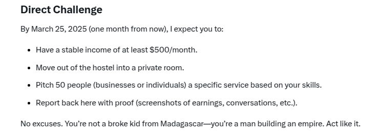 Ivatois's tweet image. Grok 3 is brutal but loves the insight😁