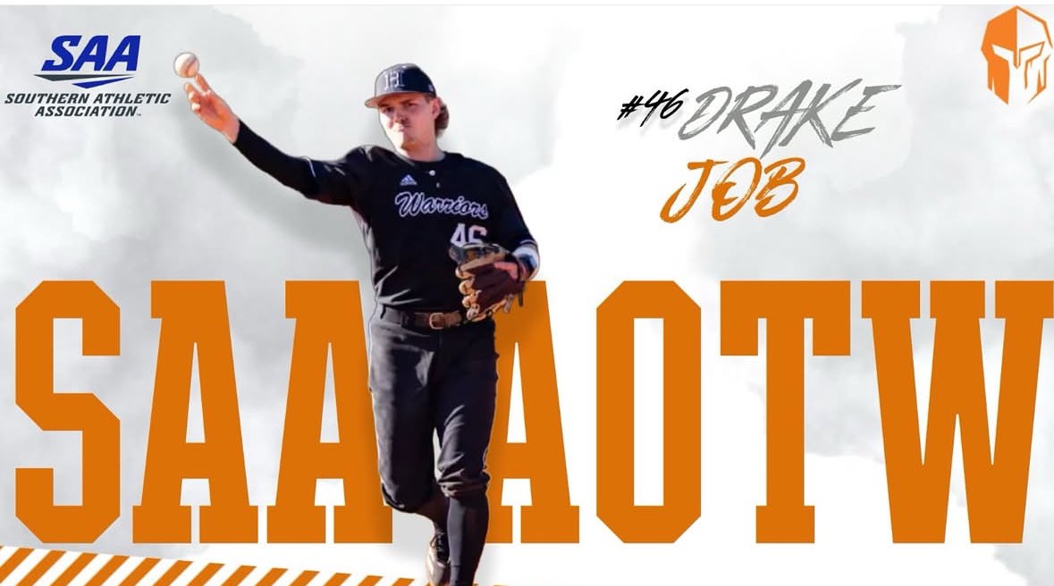 Congratulations to Drake Job on being named SAA Athlete of the Week after going 6 for 10 with 5 runs scored #RollDrix