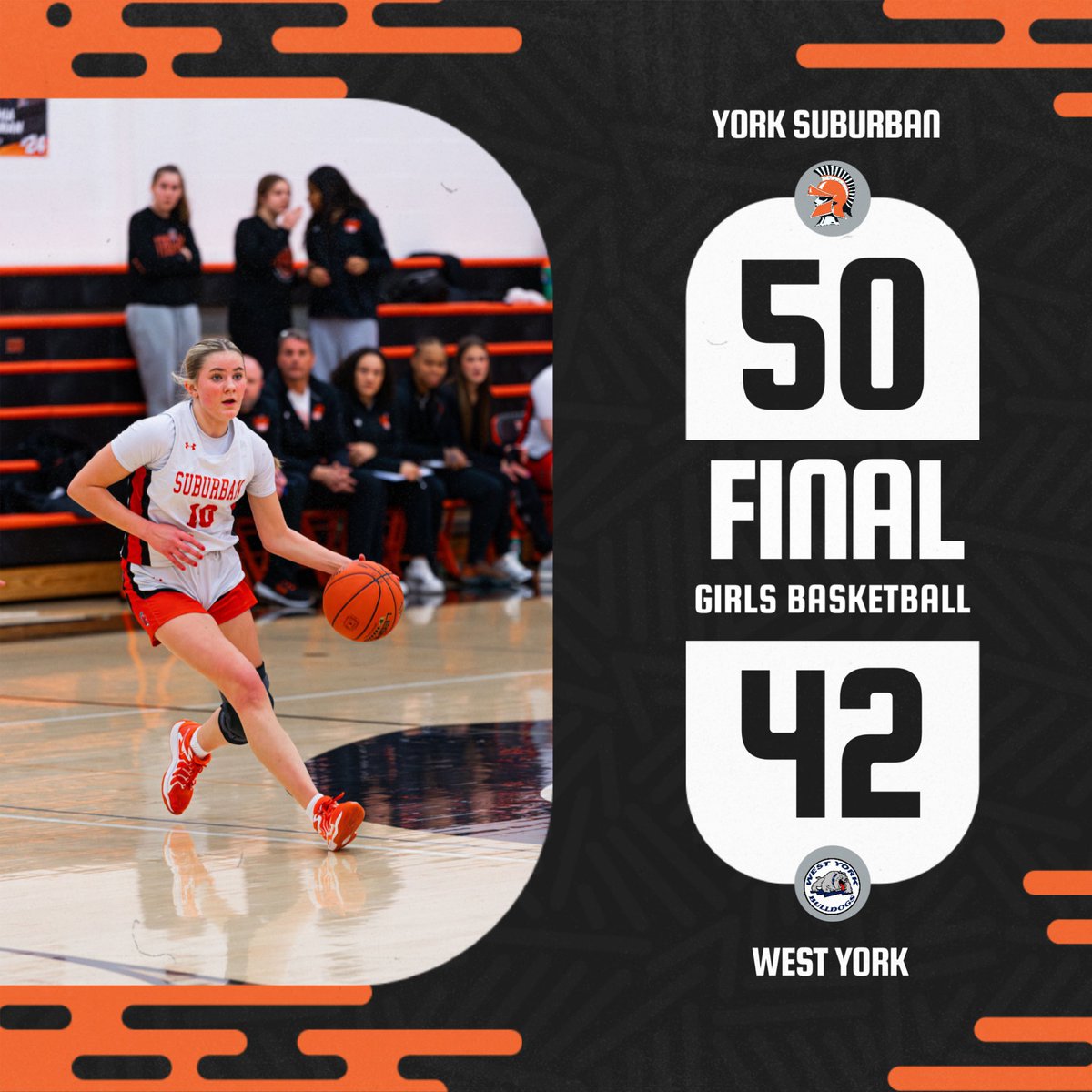 The York Suburban Trojans are headed back to the District 3-5A final after a 50-42 win over West York. A 10-0 run to end the game punches a ticket to the big dance!