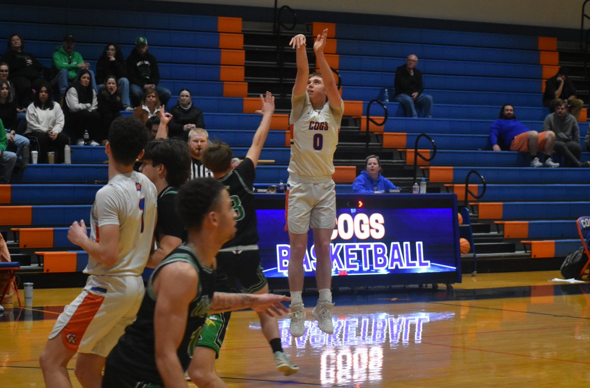 Varsity Boys Basketball @ GKHS:
FINAL: GK 68, North Boone 54.
GK wins their Quarterfinal with a first half that saw a 28-0 run. The Cogs were 10-for-11 from behind the arc &amp; outrebounded the Vikings 31-11 in the first half. Marcus Johnson had 19 and Hayden Hodgson scored 13.