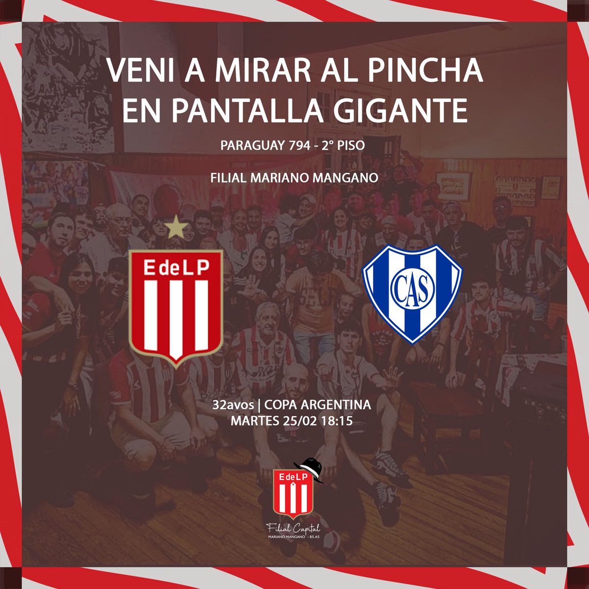 Este martes te esperamos con la ilusión de arrancar la copa Argentina.
Puertas abiertas desde las 18:00 hs

✅ El acceso es totalmente gratuito y no se necesita ser socio para concurrir.

#EDLP #FilialMarianoMangano #EstudiantesLP #Estudiantes