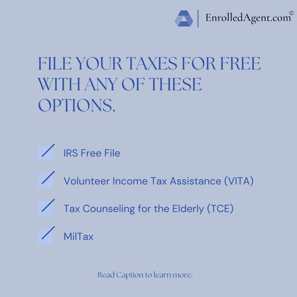 EAgentdotcom's tweet photo. Need free tax filing? Check out some options to consider.
#TaxSeason #Taxes #Tax #Business #SmallBusiness #TaxPreparer #IncomeTax #TaxProfessional #TaxReturn #IRS
#TaxTips #TaxPreparation #TaxTime #TaxPrep #TaxHelp
#TaxServices #BusinessTaxes https://t.co/la4ccO1yMA