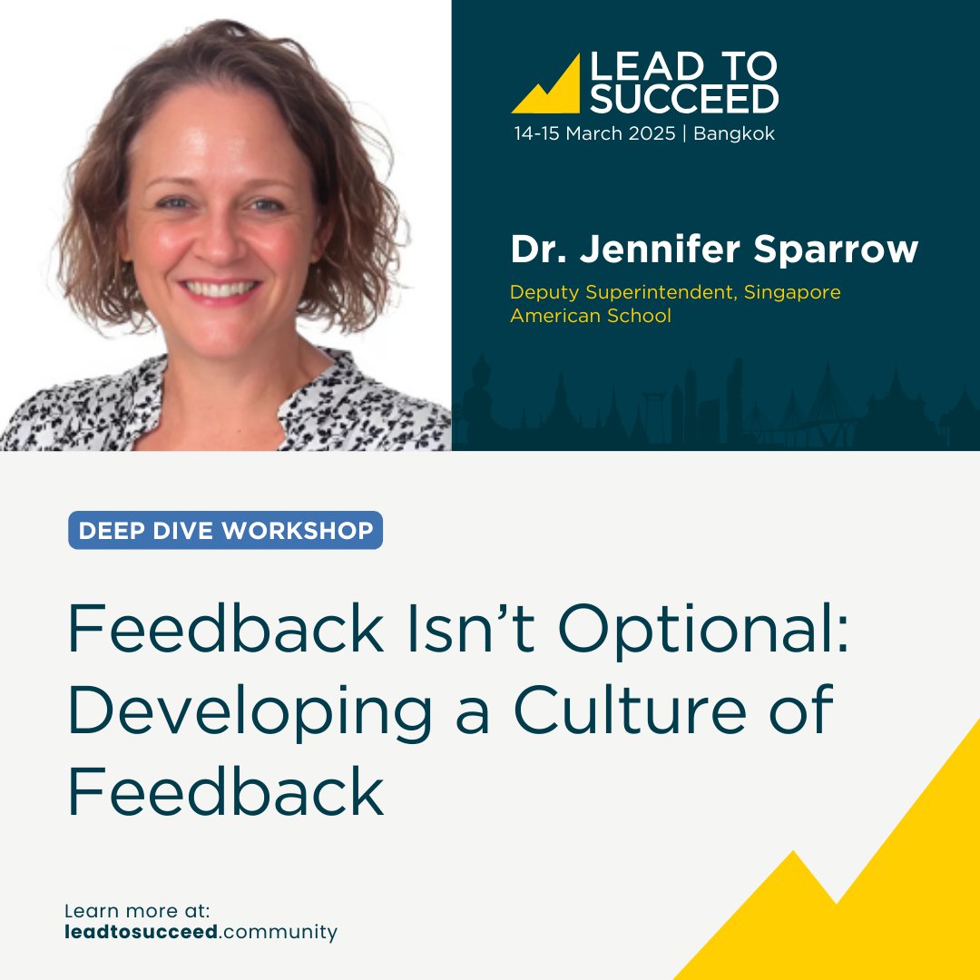 21cli's tweet photo. #LeadToSucceedSummit 2025 is here, and Dr. Jennifer Sparrow will be speaking on "Feedback Isn’t Optional: Developing a Culture of Feedback" https://t.co/bM4n8QXYXD #L2SS25 #21CL #Leaders #AspiringLeaders #InternationalSchool #Education #FeedbackCulture #FeedbackMatters #TeamGrowth