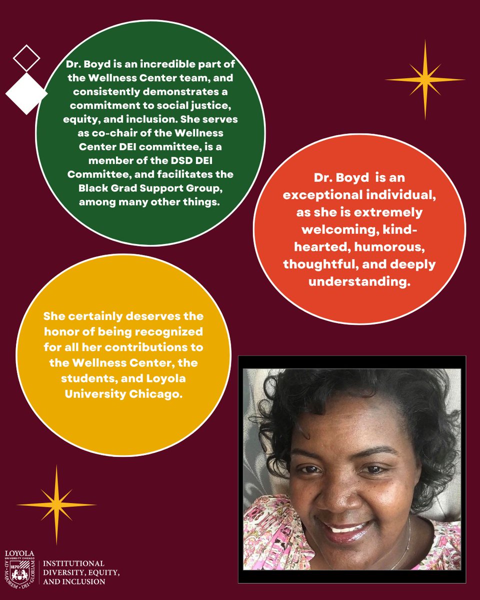 In honor of Black History Month, we're highlighting the incredible leaders making a difference at Loyola. A special shoutout to Dr. Boyd for her dedication and leadership in uplifting our community and creating a lasting impact on campus! ✊🏽 #BlackHistoryMonth #LoyolaLeaders