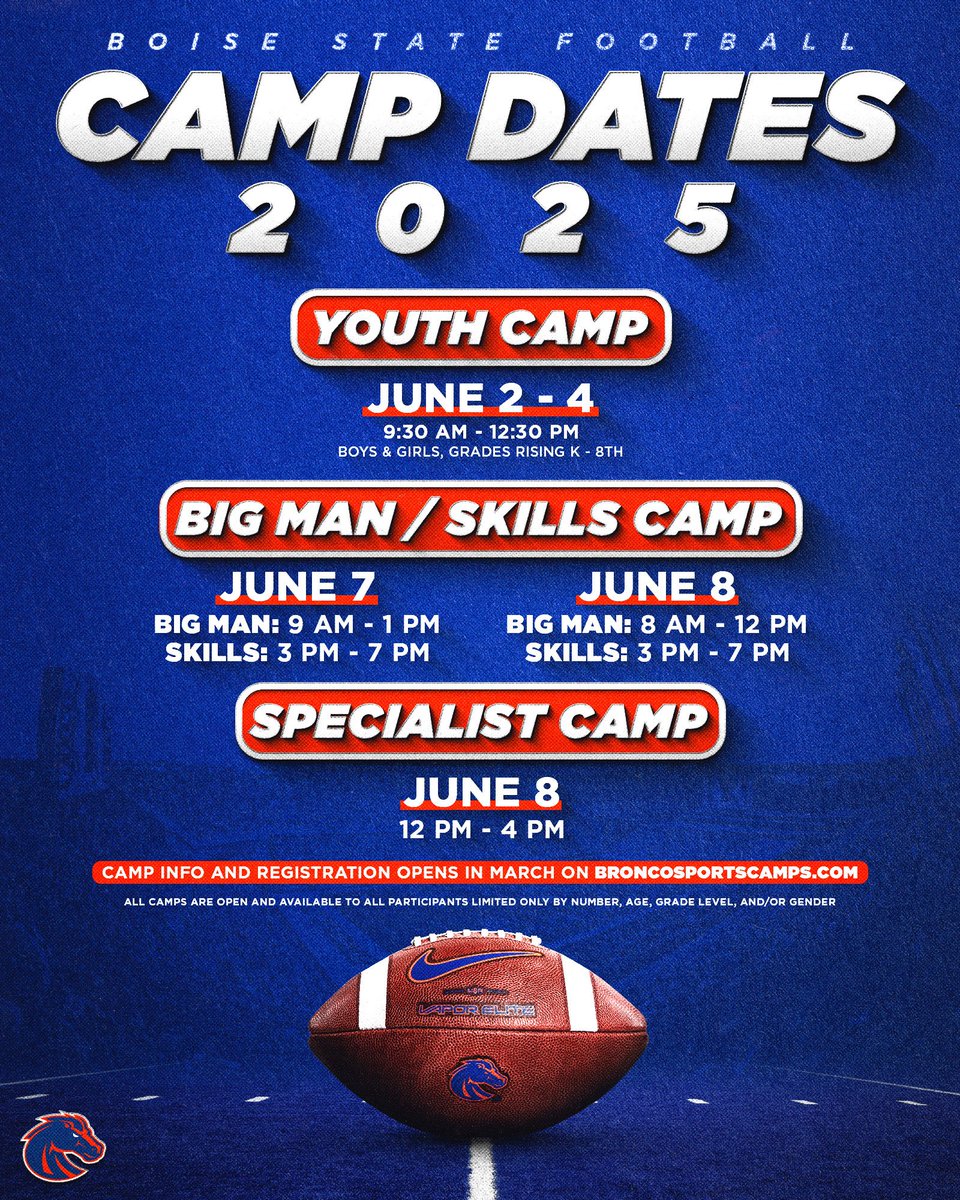 June 8, come get better on The Blue! Need to see who is really Built Different! 
#GoBroncos