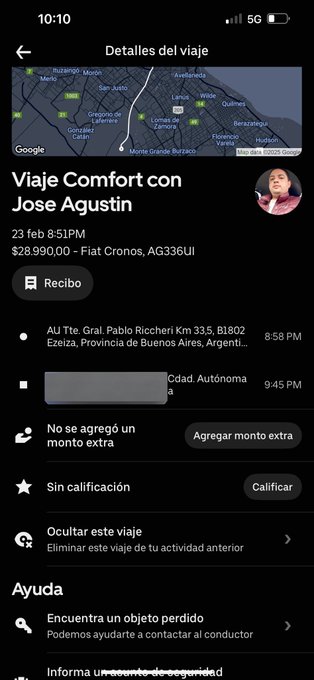 Ya que @Uber_ARG jamás me dejó llamarlo, ni me contestaron a los reclamos que hice a través del soporte