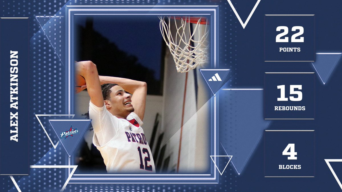 Alex Atkinson went ALL OUT for the Patriots tonight with 22 points and tying his career-high in rebounds with 15! 😤

#SwampEm #GoPatsGo