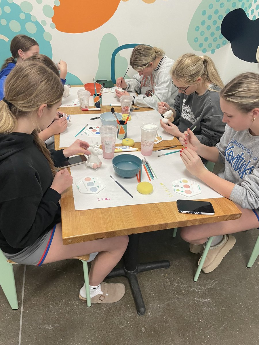 A day in the life of a Lady Cougar…practice/prep for district opener, team bonding showing off our artistic abilities😂, a meal together.  Enjoying every moment!!  #rollcougs