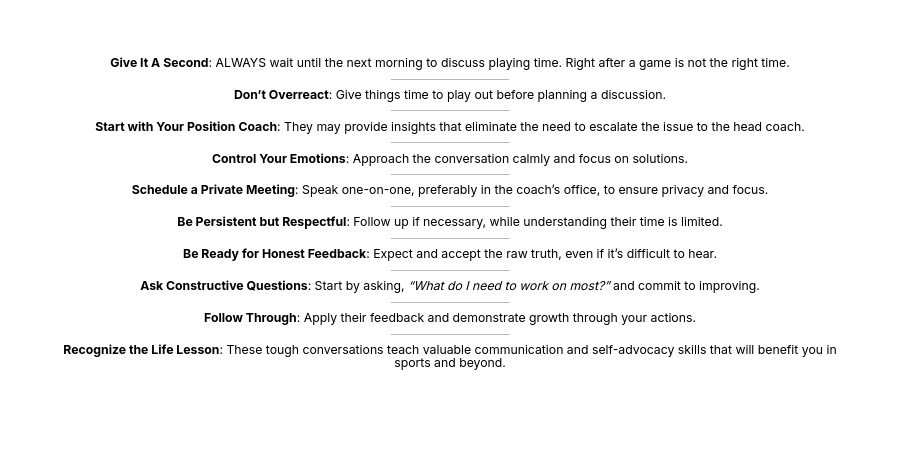 Jason Beverlin (@jasonbeverlin) on Twitter photo Not playing?  Keep grinding.  Here are some strategies to talk to your coach the right way when you're not getting any playing time. Not playing?  Keep grinding.  Here are some strategies to talk to your coach the right way when you're not getting any playing time.