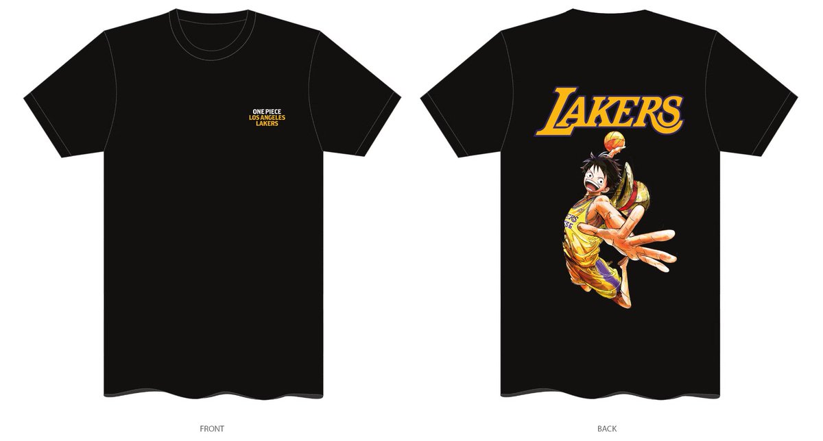 ONE PIECE✖️LAKERS コラボTシャツ Here's a look at the press release & goods for the One Piece x