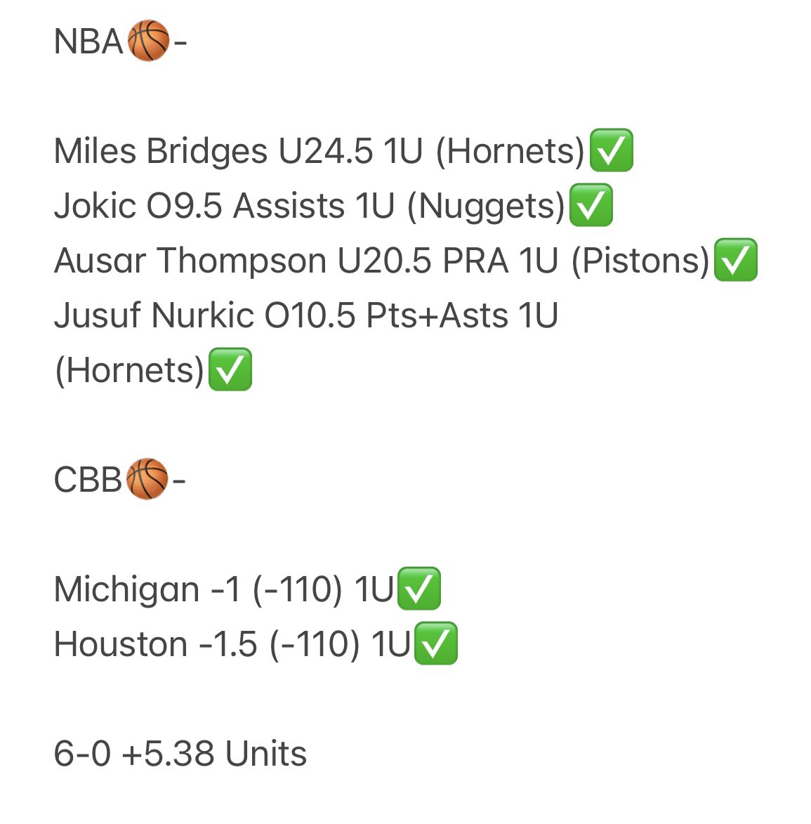 B3ttingManiac's tweet image. WHAT A DAY! 🤑
6-0 SWEEP! ✅
Now is the time to join us! 🔽🔥
Code: “MANIAC” on any package for 50% off! (limited amount)
Sharpduel.com/maniac