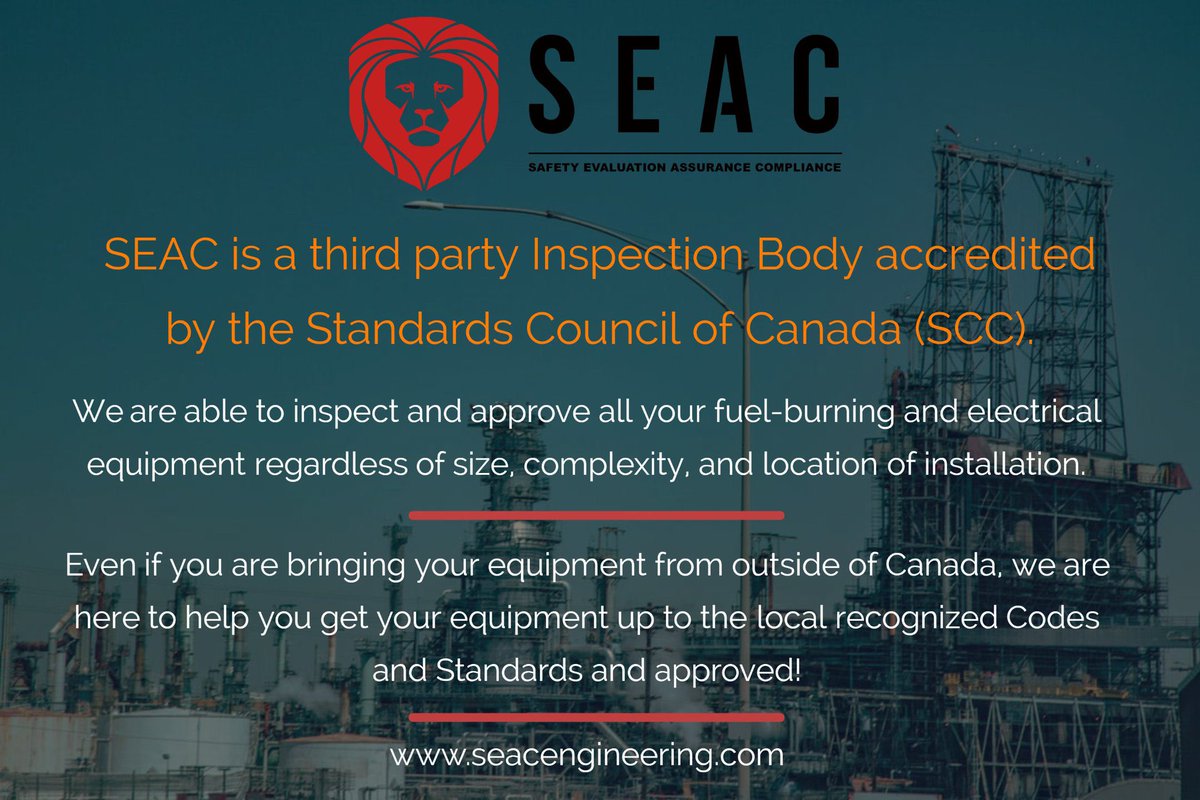 SEACEngineering's tweet image. Your partner in product approvals! ✅

→ seacengineering.com

#csab149 #csaspe1000 #oilandgas
#oilandgasnews #oilandgascompanies #seac
#canadianenergy #madeinalberta #seac #engineeringexcellence #epc #productapproval #engineeringservices #calgary  #yyc #electricalequipment