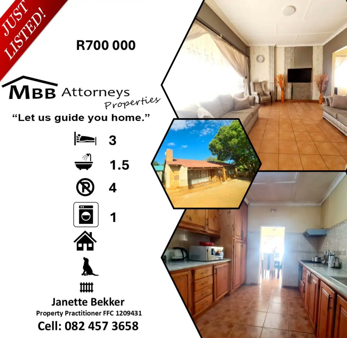 BekkerJanette's tweet photo. R700,000 Investment: House &amp; Flat in  Prime Location Orkney.
Featuring a 3-bed house and  2-bed flat both with carports and secure fencing. Near Spar, the CBD taxi rank, and schools. 
 📞Janette 0824573658  to view!
MBB Properties Let us Guide you Home.  #HouseForSaleOrkneySA https://t.co/4X1ZheJVHV