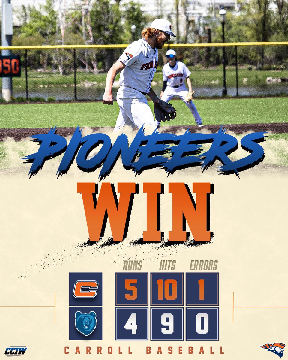Pio_Baseball's tweet photo. IT’S A SWEEP‼️⚾️🧹 #carrollbaseball #cciw #rollpios https://t.co/YqbWIxd3YD