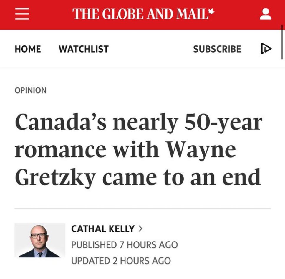 Cancel culture is next level in Canada; take a hike Cathal! DOGE is desperately needed in Canada to expose the rampant corruption and subversion taking place within media and government.