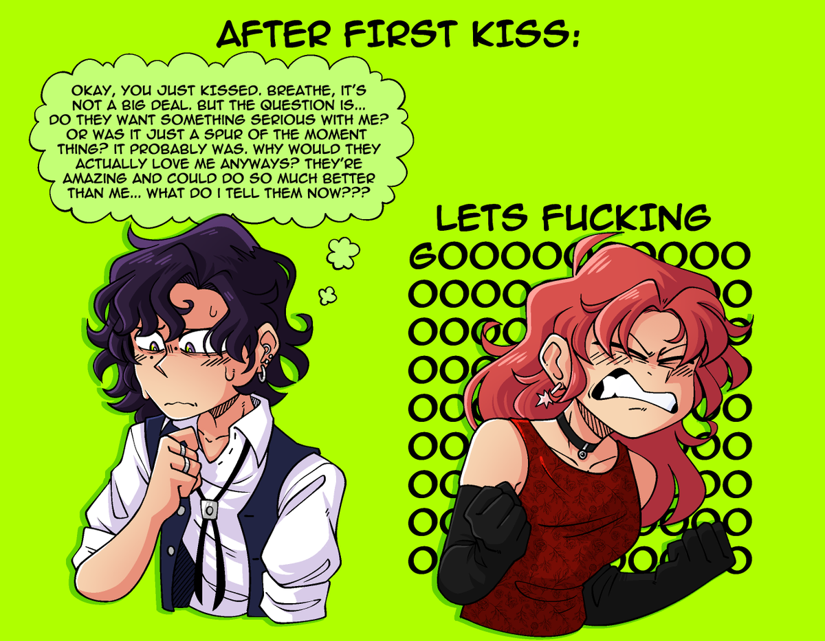 First Kiss: Green Yuri Edition 💚#tgswiwagaa #mitsuaya