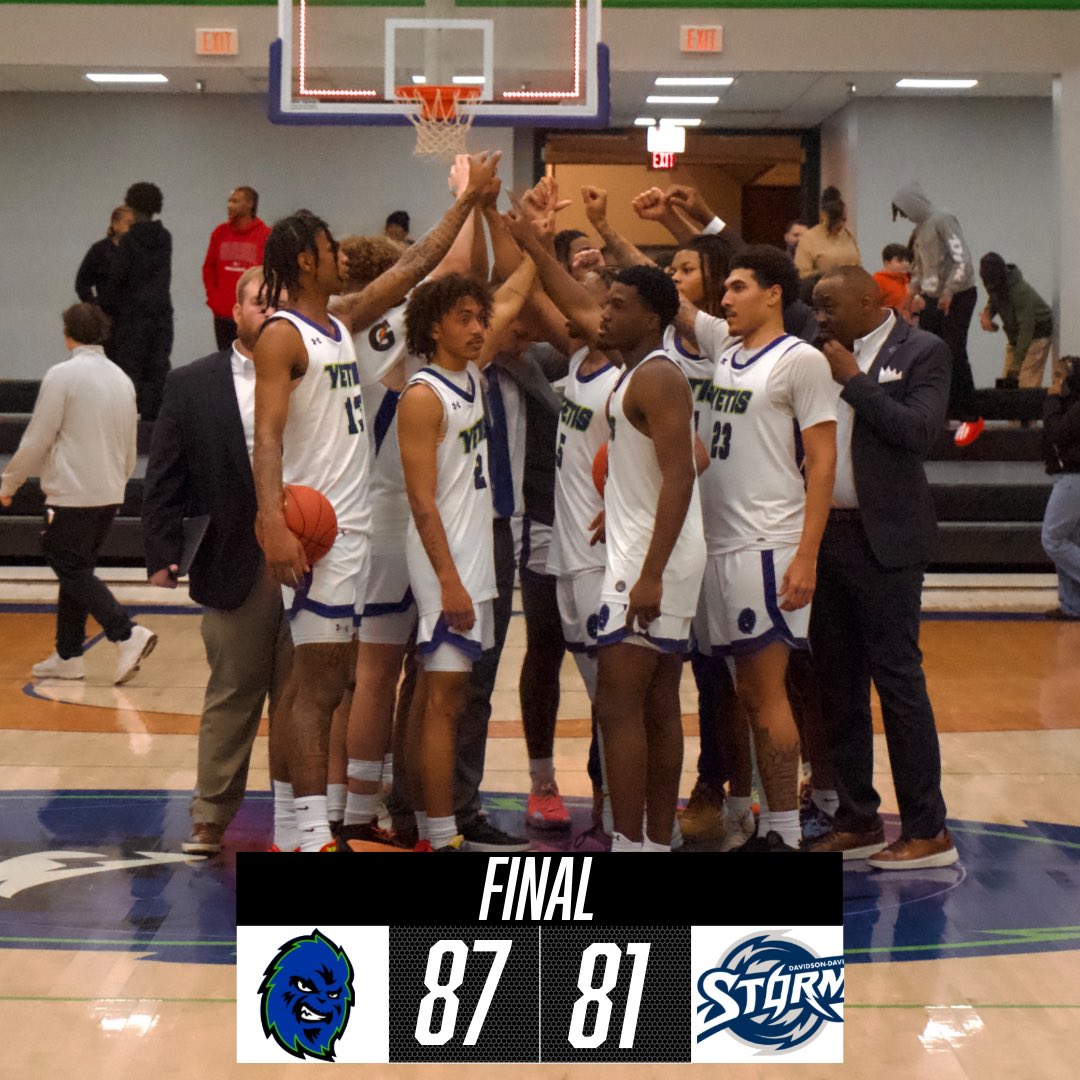 🚨DUB ALERT🚨 

HUGE win tonight for the Yetis! Home turf secured💼🏀

#yetination #njcaa #region10 #collegesports #collegebball #JUCO #shelbync #basketball #basketballteam #collegehoops #yetiornot #JucoToD1 #YetiBasketball #AllBusiness #YetiStrong