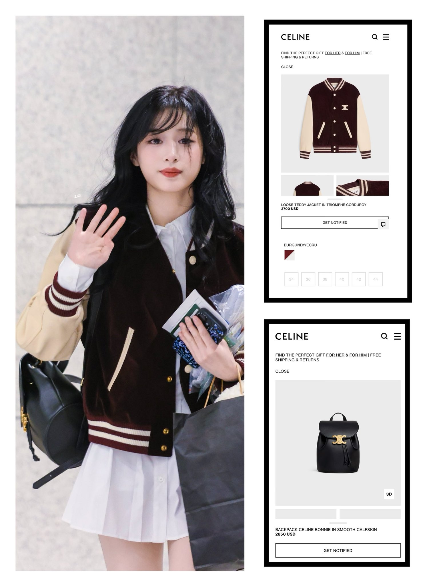 関税込 CELINE loose teddy jacket in triomphe corduroy LOOSE TEDDY JACKET IN TRIOMPHE CORDUROY - | CELINE