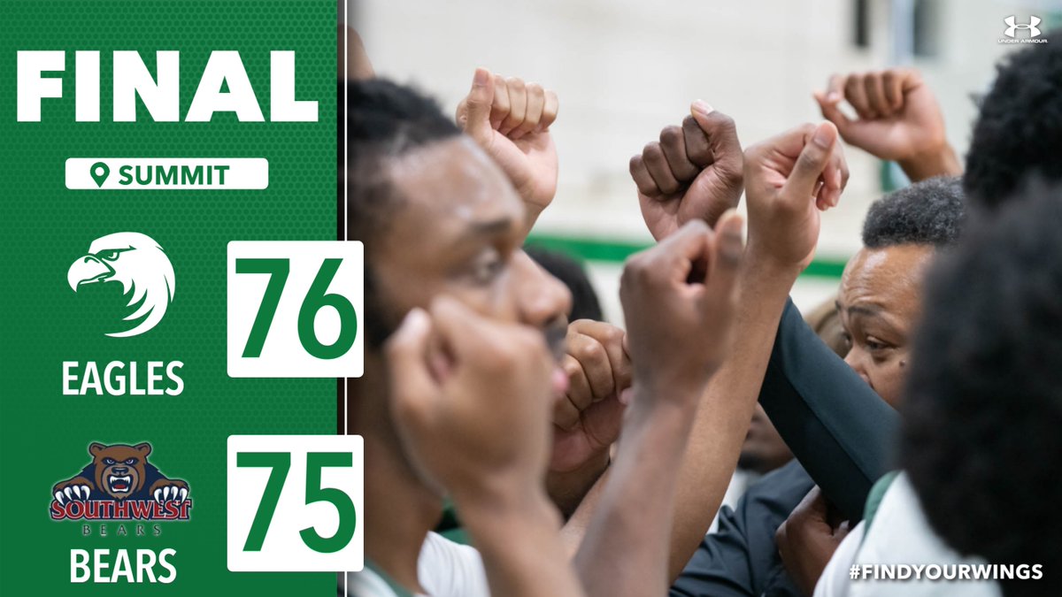 FINAL. Eagles win a thriller in Summit 76-75 over Southwest. Meridian will be back in the Graham Thursday for Sophomore Night. #FindYourWings