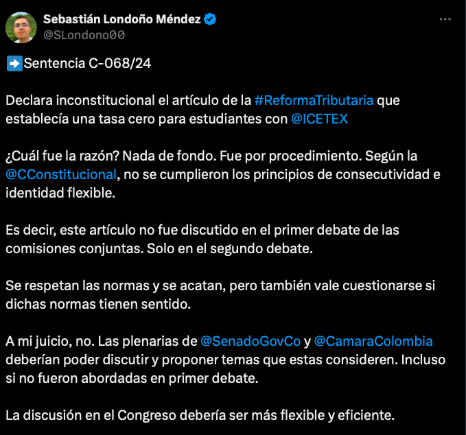 vlasoscuro's tweet photo. 👨‍⚖️Vamos a desmontar esta falacia que montaron para culpar a la Corte Constitucional de la eliminación de los subsidios a la tasa de interes del ICETEX

En 8 trinos y para no abogados.👇 https://t.co/NAPSaDGshR