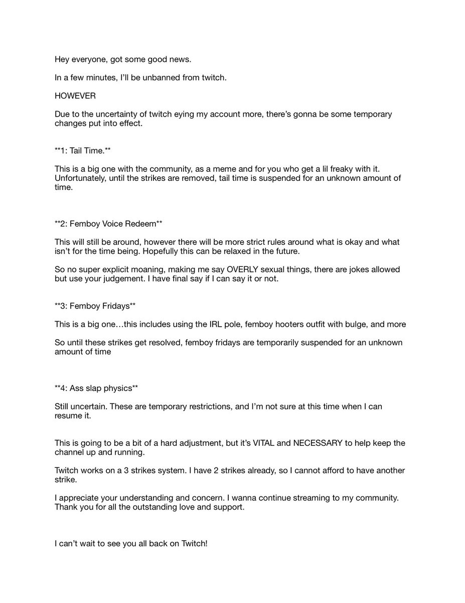 Update on Twitch suspension - Feb 24th 2025