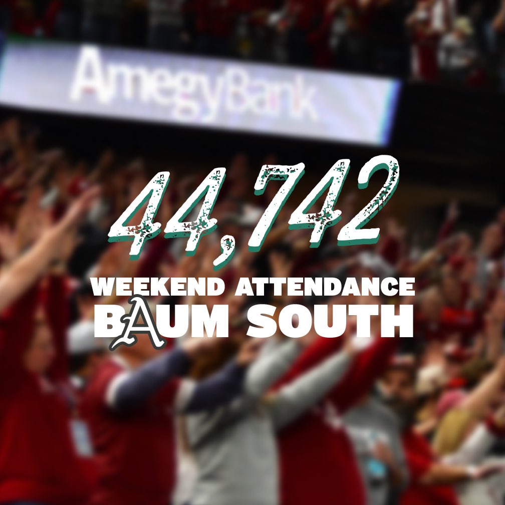 HogsPlayerDev's tweet photo. The BEST fans in the country SHOWED OUT @GlobeLifeField this weekend 🔥 https://t.co/D8npDJtOfD