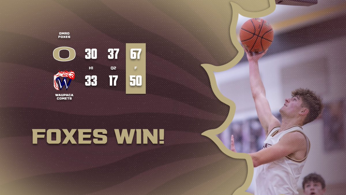 Foxes Boys' Basketball uses a dominant 2nd half to get the win! #FoxPride