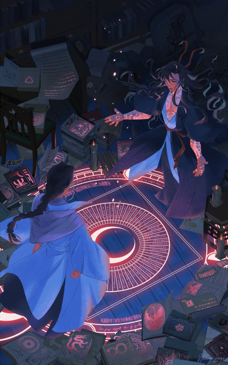 prayer circle for <a href="/enigmatree/">emi 🦊✨🎇</a>'s magical tattoo AU🕯️

#魔道祖师 #忘羨 #MDZS #WangXian