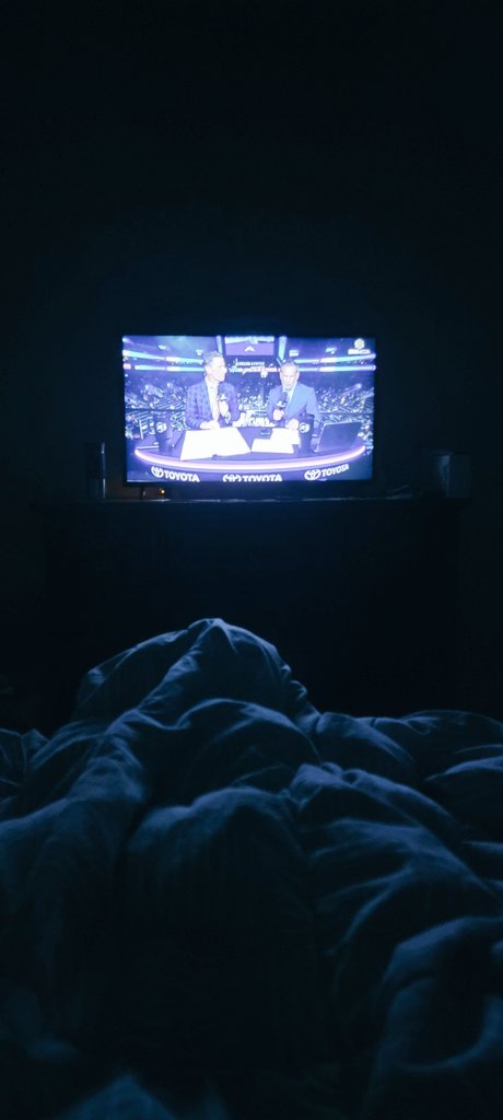 gussomer's tweet photo. Down with the flu... up with the jazz! #utahjazz #LesOlsonIT https://t.co/vtrQMkGFxK