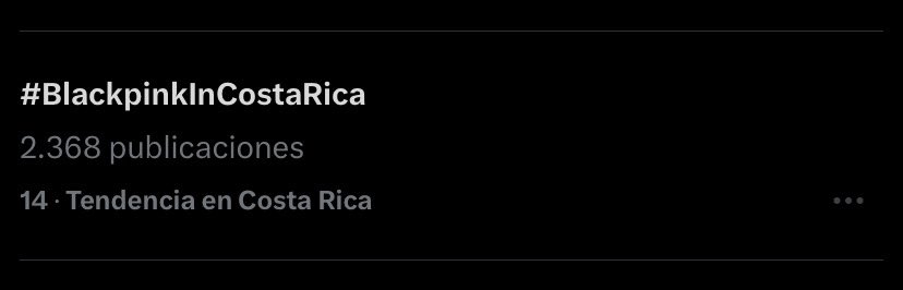 lovskpinks's tweet photo. 🇨🇷Entramos a tendencias BLINKS, de verdad muchas gracias por comentar el TAG por BLACKPINK 

— ¿Podemos llegar a 100 comentarios en este tweet? 

BLACKPINK IN COSTA RICA 2025 OR 2026
#BLACKPINKComeToCOSTARICA
@BLACKPINK @ygent_official
@MoveConcertsCR @LiveNation
@backstagemcr https://t.co/Q83wPE1Sew