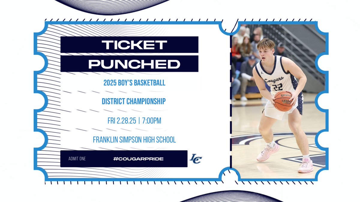 The Logan County Cougars secured a big victory over Todd County Central tonight, advancing them into the 13th District Championship and earning a spot in the 4th Region Tournament. #CougarPride