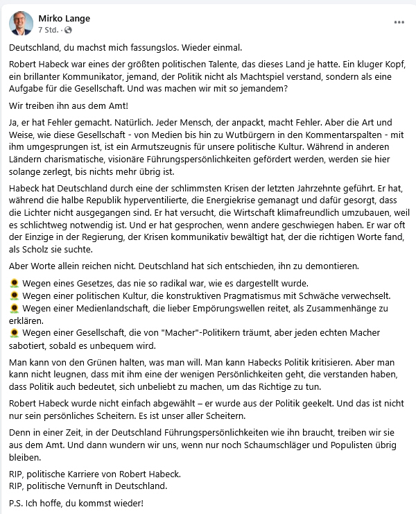 Nichts hinzuzufügen.
#Habeck2029