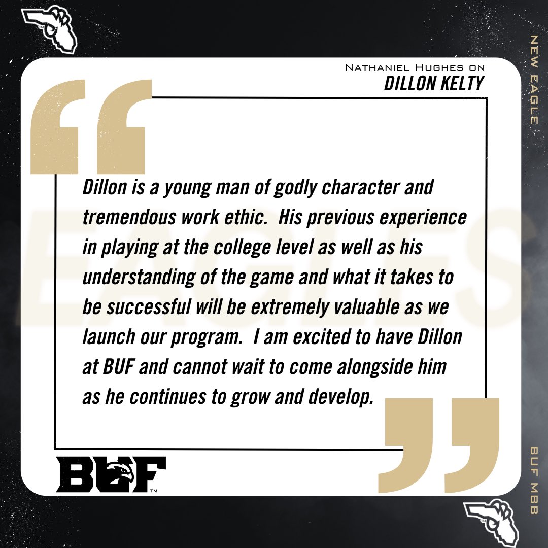 Dillon Kelty ➡️ Signed 💯 #BUFHoops #ToTheEnd 🦅