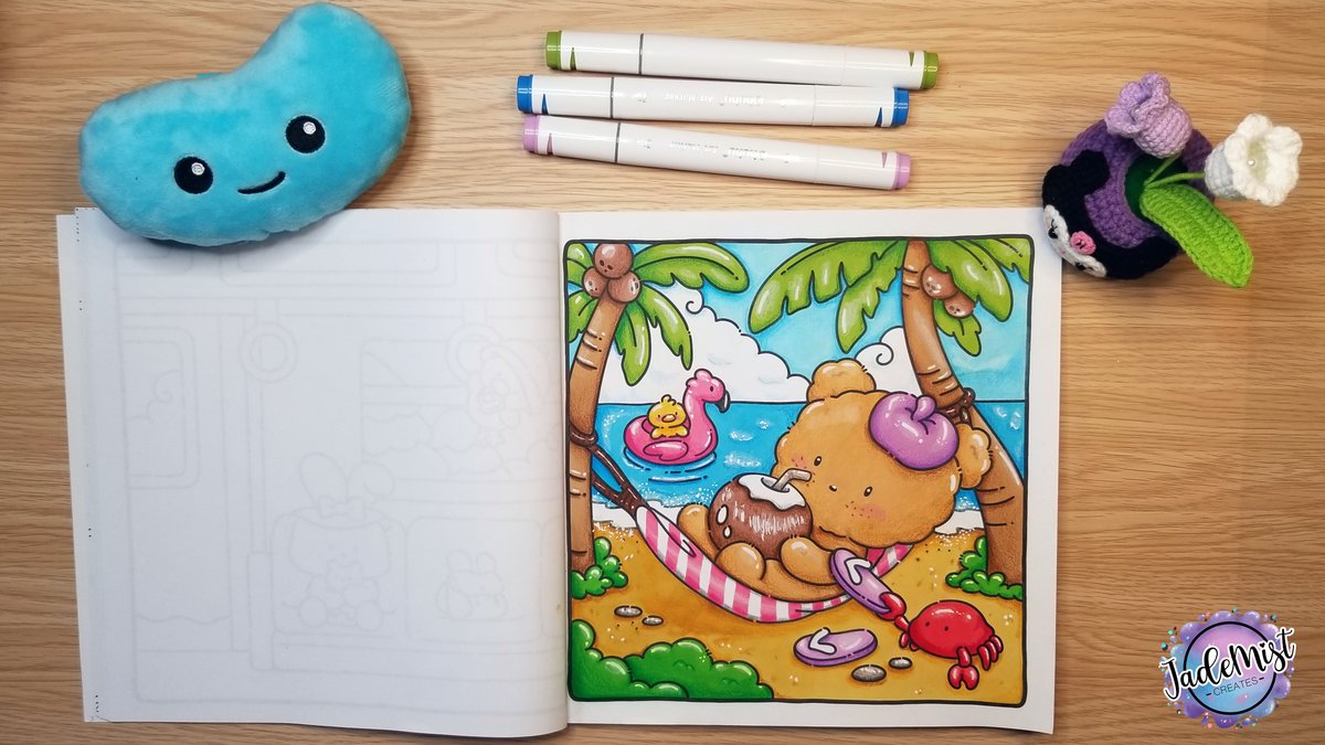 JadeMistGaming's tweet image. Official Cozy Beach coloring page completed on stream today! I am so happy with how it came out and can't wait for the next one! Thank you all for coming out &amp;amp; showing love on both YouTube &amp;amp; Twitch today!! #ohuhu #colorwithme #cozyart #cozycoloring 

VOD: youtube.com/live/qKOM62GoE…