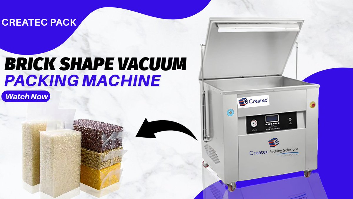 CreatecPacking's tweet image. 🍚 Brick Shape Vacuum Packing Machine for Rice &amp;amp; Food Products! 🏷️ 
Watch -  youtu.be/KgVofHlUnZI?si…

✅ Airtight Sealing for Freshness
✅ Space-Saving Brick Shape Design
✅ Durable &amp;amp; Easy to Operate

 #BrickShapePacking #RicePackingMachine #FoodPackaging #earthquake #perry