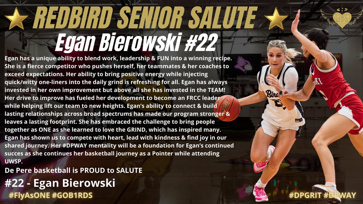 De Pere Girls BBall (@dpgirlsbb) on Twitter photo 🚨Redbird Senior Salute🚨Our Class of 2025 honors our final Shining🌟Egan Bierowski👏<a href="/eganbierowski/">Egan Bierowski</a>
WE SALUTE YOU🫡@uwspwbb you will enjoy #22 #FlyAsONE #DPGRIT #DPWAY #TeamFinance #BeWhereYourFeetAre #AllLOVE 🚨Redbird Senior Salute🚨Our Class of 2025 honors our final Shining🌟Egan Bierowski👏<a href="/eganbierowski/">Egan Bierowski</a>
WE SALUTE YOU🫡@uwspwbb you will enjoy #22 #FlyAsONE #DPGRIT #DPWAY #TeamFinance #BeWhereYourFeetAre #AllLOVE