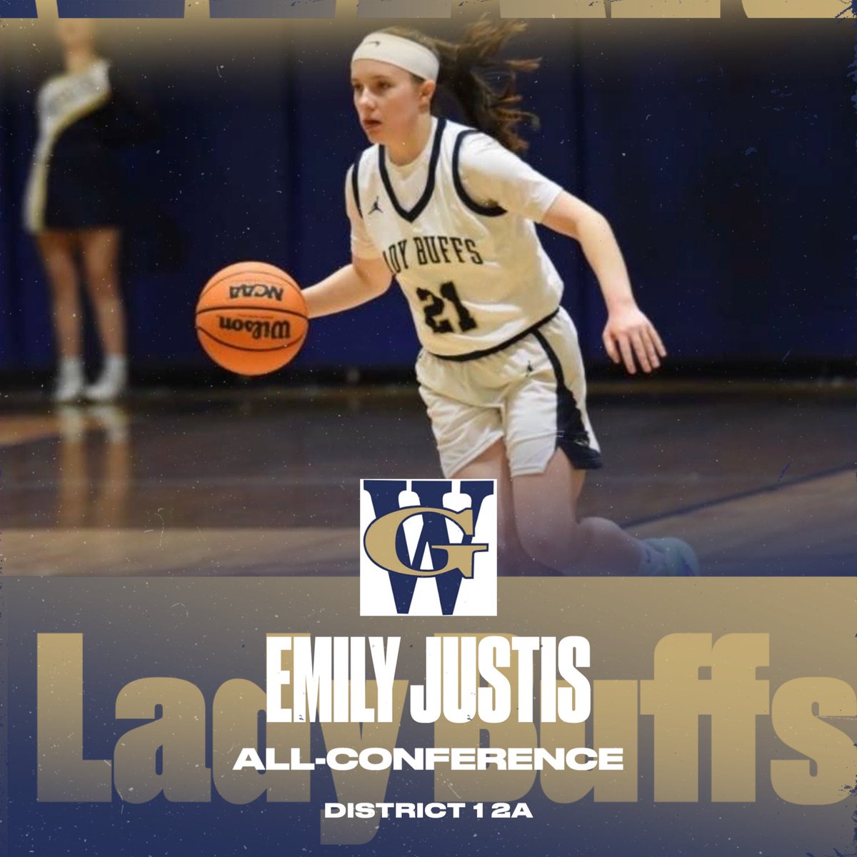 Congratulations to Emily Justis on earning All-Conference in District 1 2A!!
