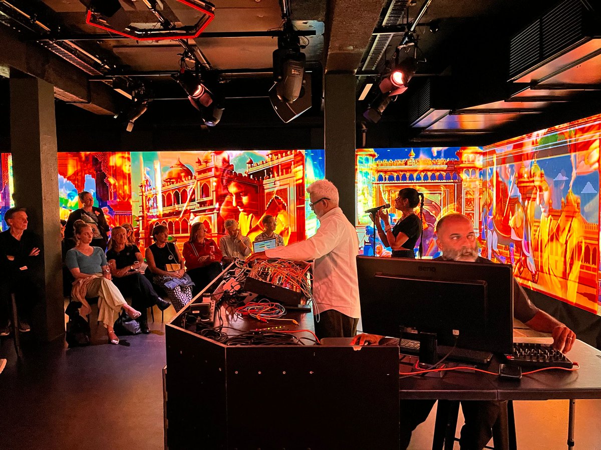 ICCR_Australia's tweet image. 'Elsewhere in India' artists Murthovic and Thiruda created a mesmerising performance at the Adelaide Fringe! The remix with a millennia of cultural heritage, 3D art, AI, motion-captured dance, and archival footage made it a unique and memorable event!
@HCICanberra  @cgisydney