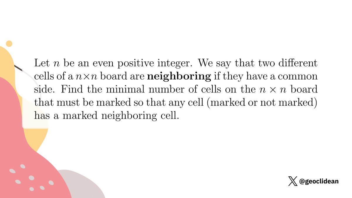 geoclidean's tweet image. IMO ShortList 1999, combinatorics problem 5
#Combinatorics #ExtremalCombinatorics #Matrix #IMO #IMO1999 #IMOShortlist